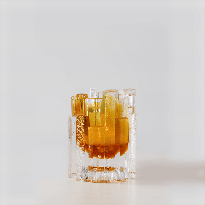 HURRICANE LAMP ROCK, Amber