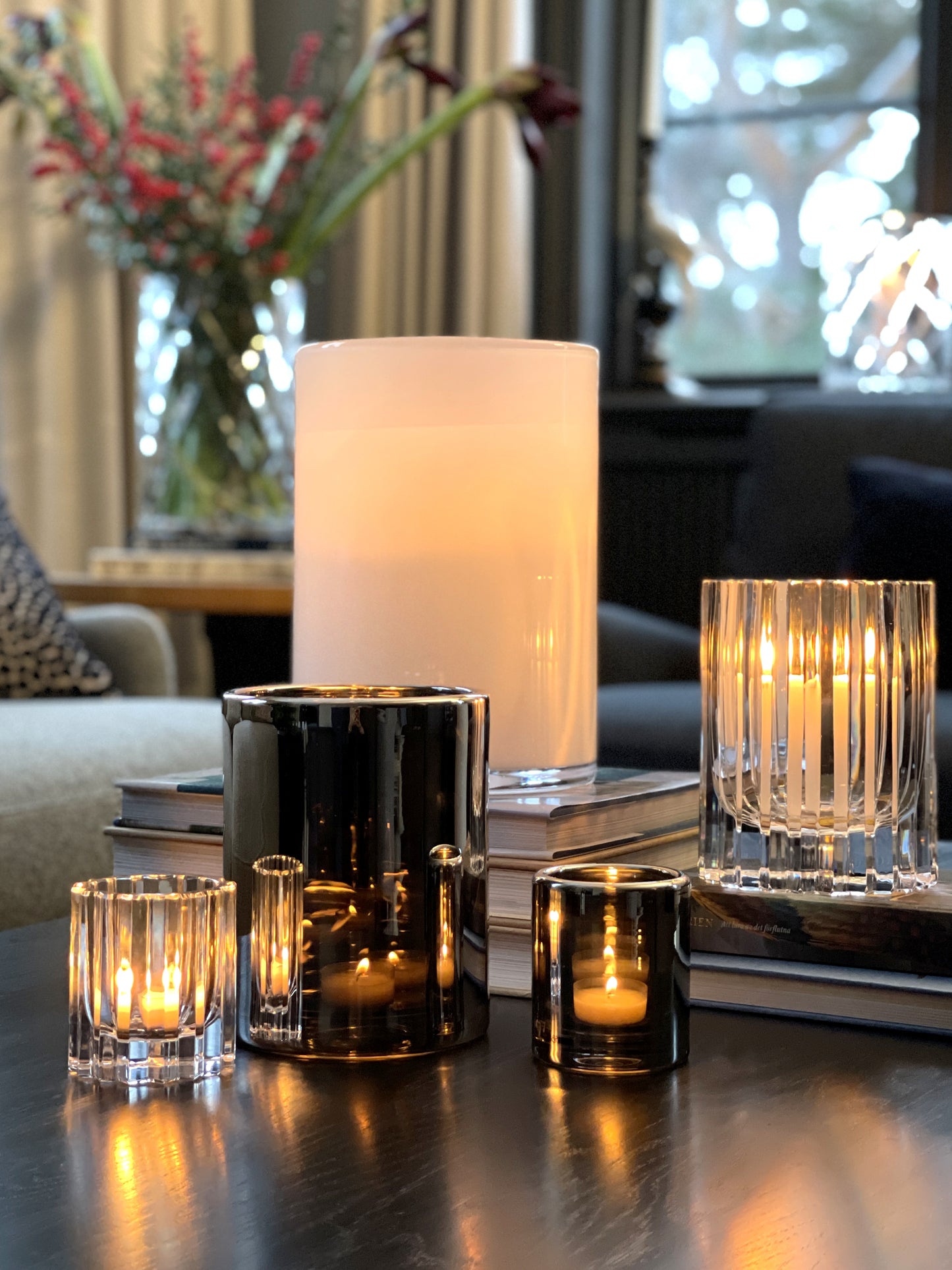 HURRICANE LAMP SMALL, Silver Windlicht
