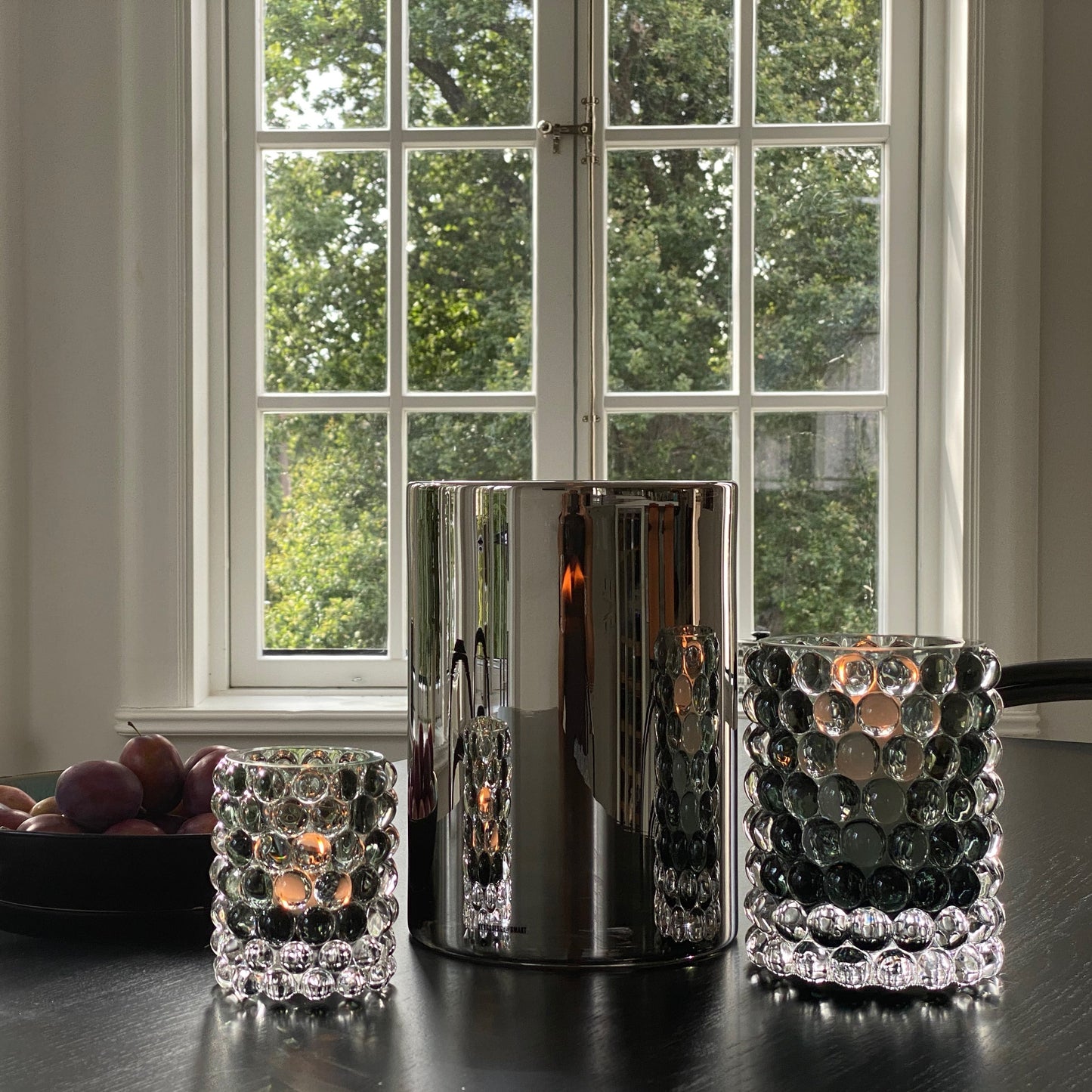 HURRICANE LAMP LARGE, Silver Windlicht