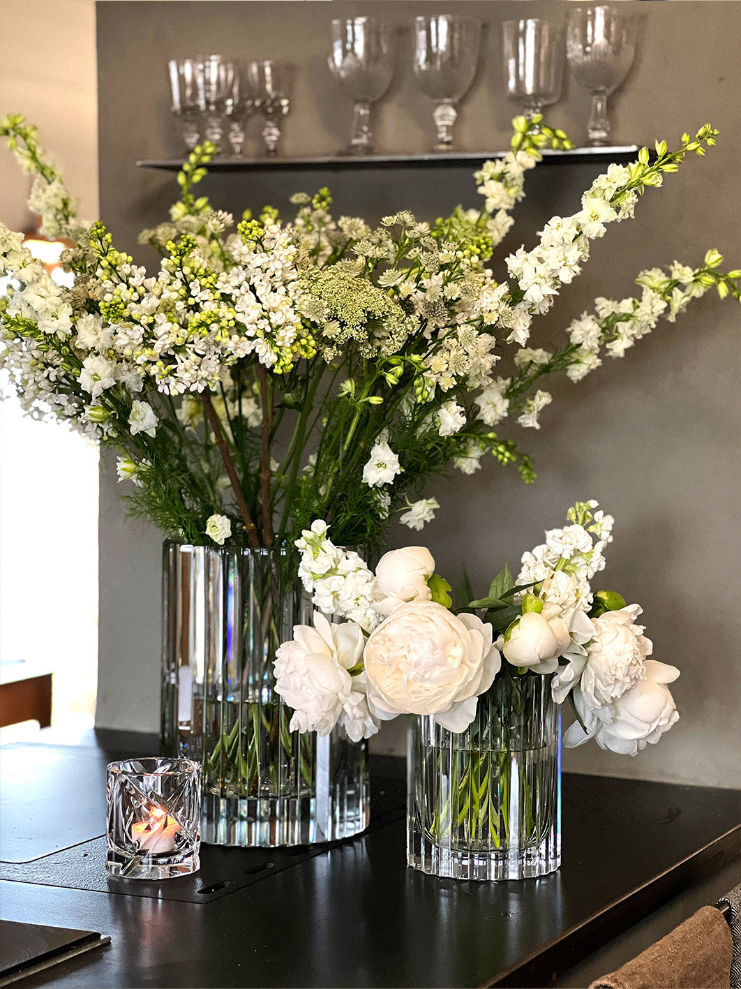 HURRICANE CRYSTAL LAMP MEDIUM, Strict Windlicht