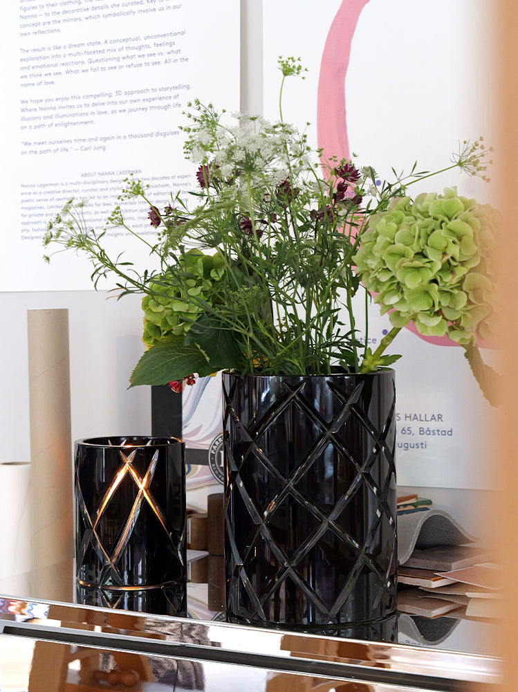 HURRICANE CRYSTAL LAMP LARGE, Black