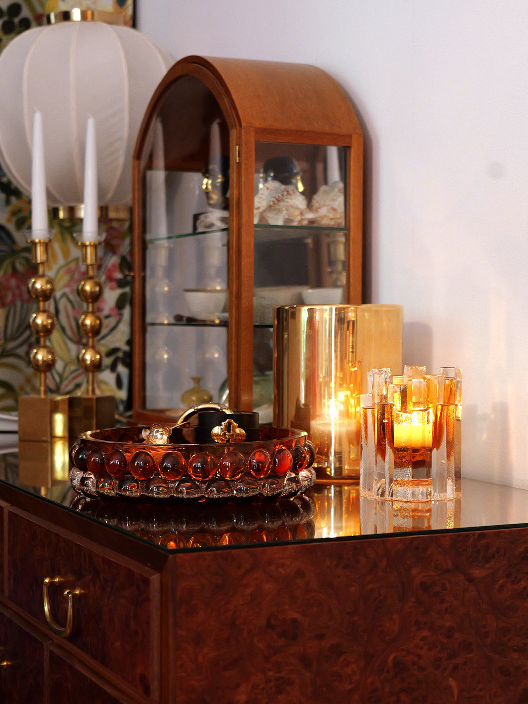 HURRICANE LAMP ROCK, Amber