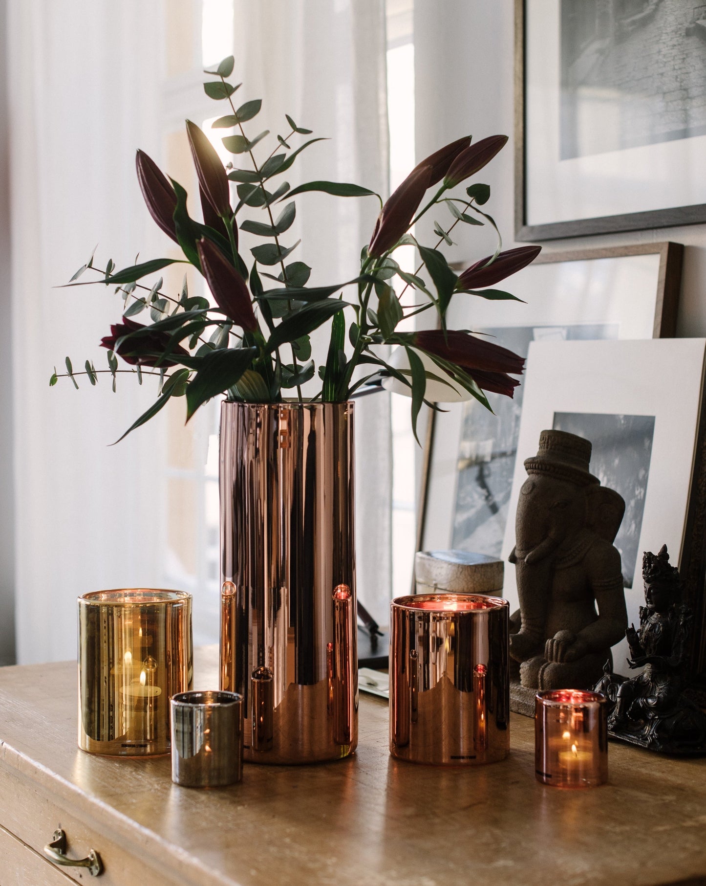 HURRICANE LAMP MEDIUM, Bronze Skogsberg&Smart