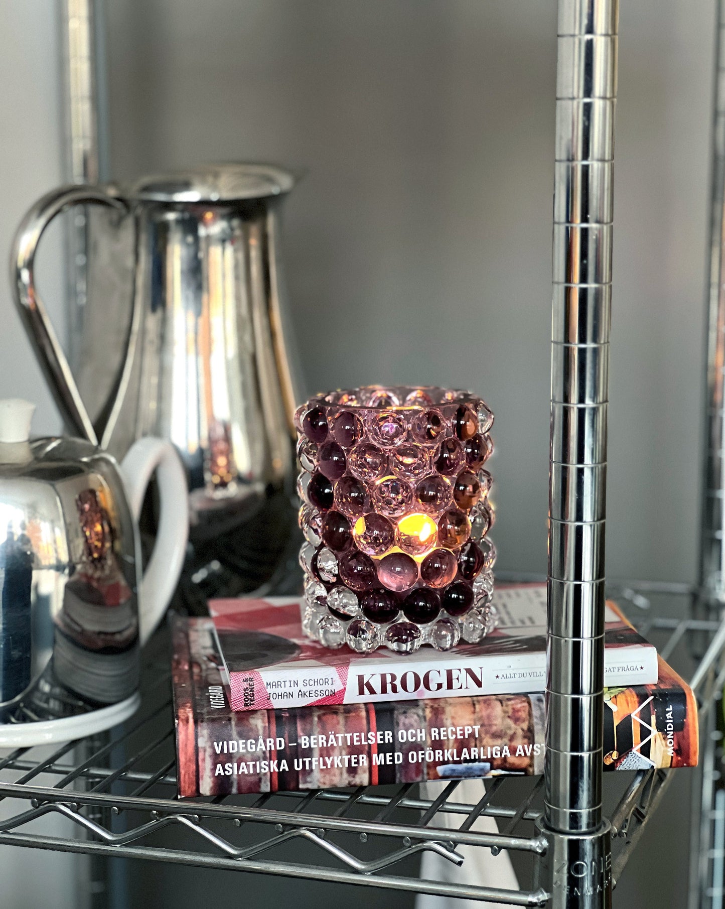 HURRICANE LAMP BOULE REGULAR, Heather Windlicht