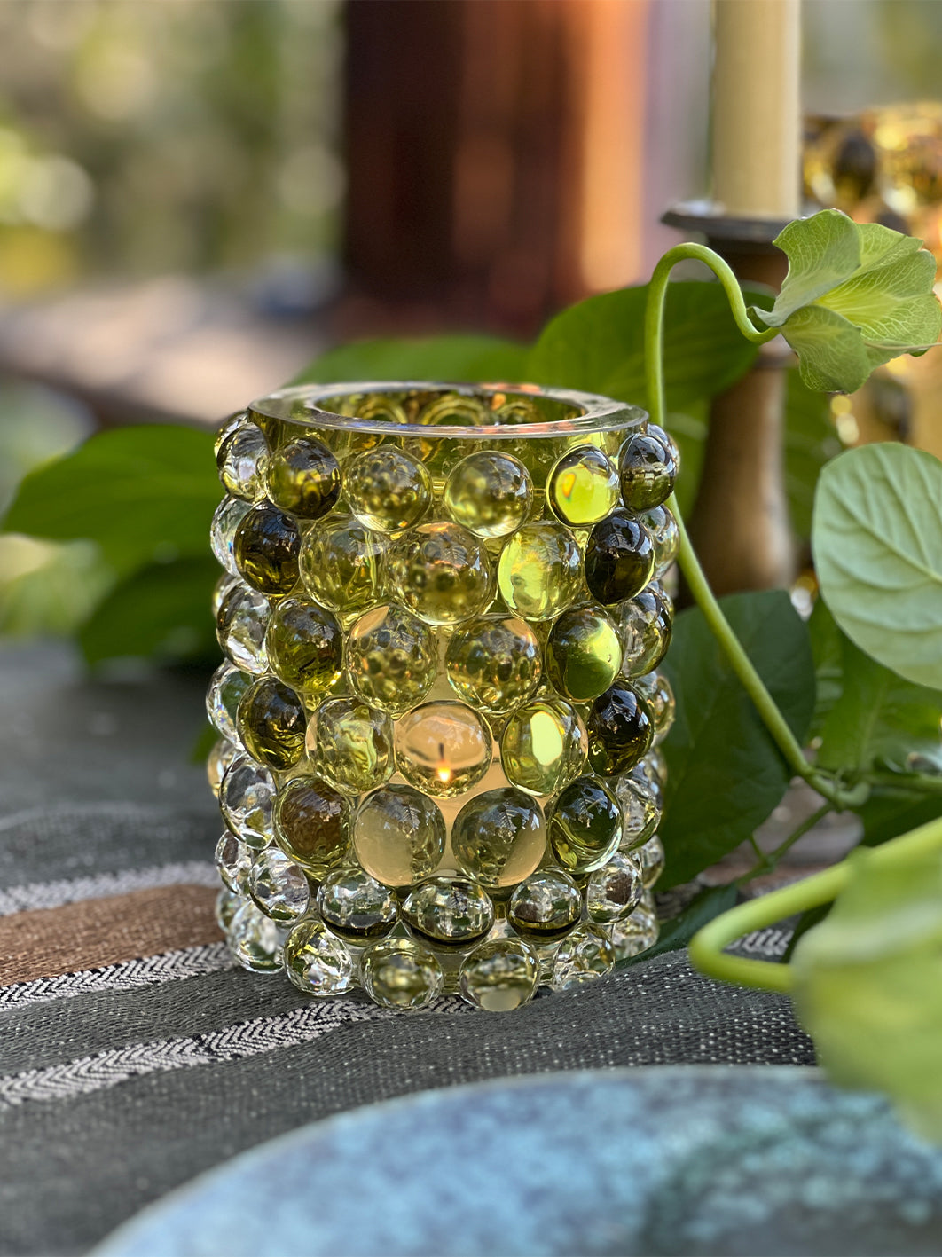 HURRICANE LAMP BOULE, Olive