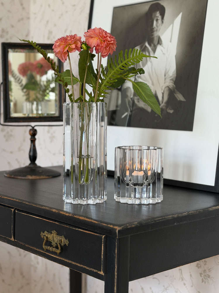 HURRICANE CRYSTAL VASE, Clear Strict